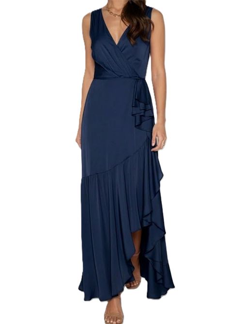 Pigalle Maxi Length Sleeveless navy Silk 95 Five | 26060N03 NAVY
